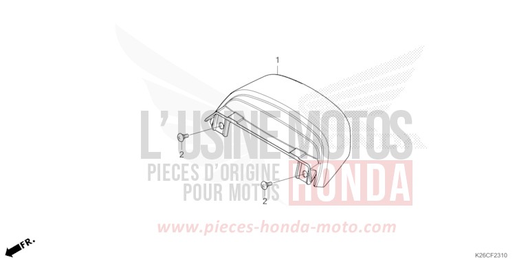 REAR COWL for MSX GROM A MAT GUNPOWDER BLACK METALLIC (NH436) from 2024